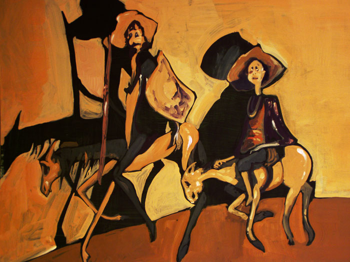 Don Chisciotte - Acrilico 100x70 (2004)