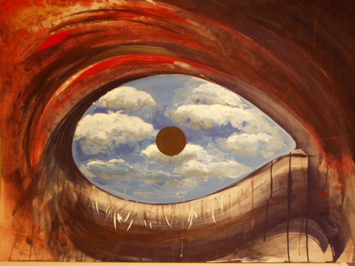 Lo specchio dell'anima - Acrilico 100x70 (2003)