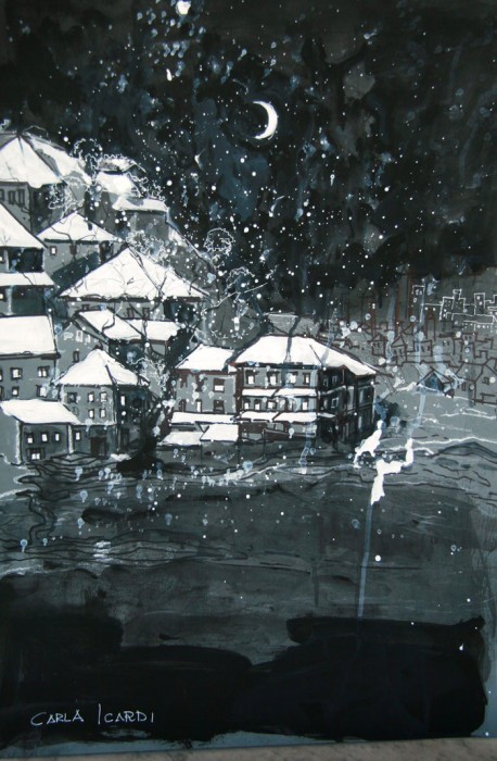Mentre nevica Acrilico 50x70 (2007)