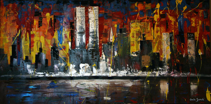 New York 2001 - Acrilico 60x120 (2011)