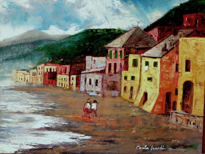 Passeggiata al mare - Olio 50x40 (2004)