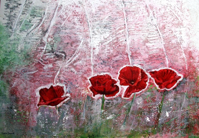 Papaveri - acrlico su tela 50x70 (2016)